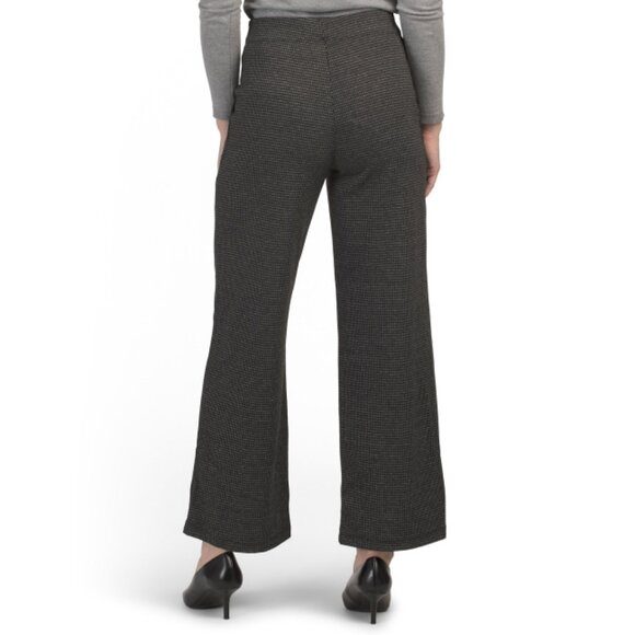 MAX STUDIO LONDON Black/charcoal Double Knit Easy Wide Leg Pants - Picture 2 of 2